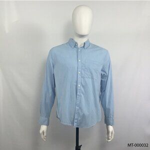 Calvin Klein Men Shirt Long Sleeve Blue Size L  [MT32]